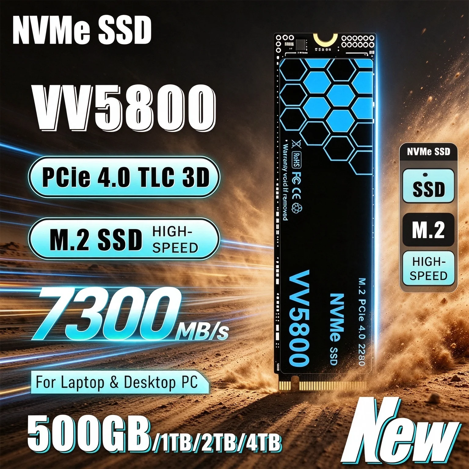 M.2 Nvme 4Tb Pcie 4.0 Ssd - 新型VV5800 M.2 SSDハードディスク 500GB 1TB 2TB