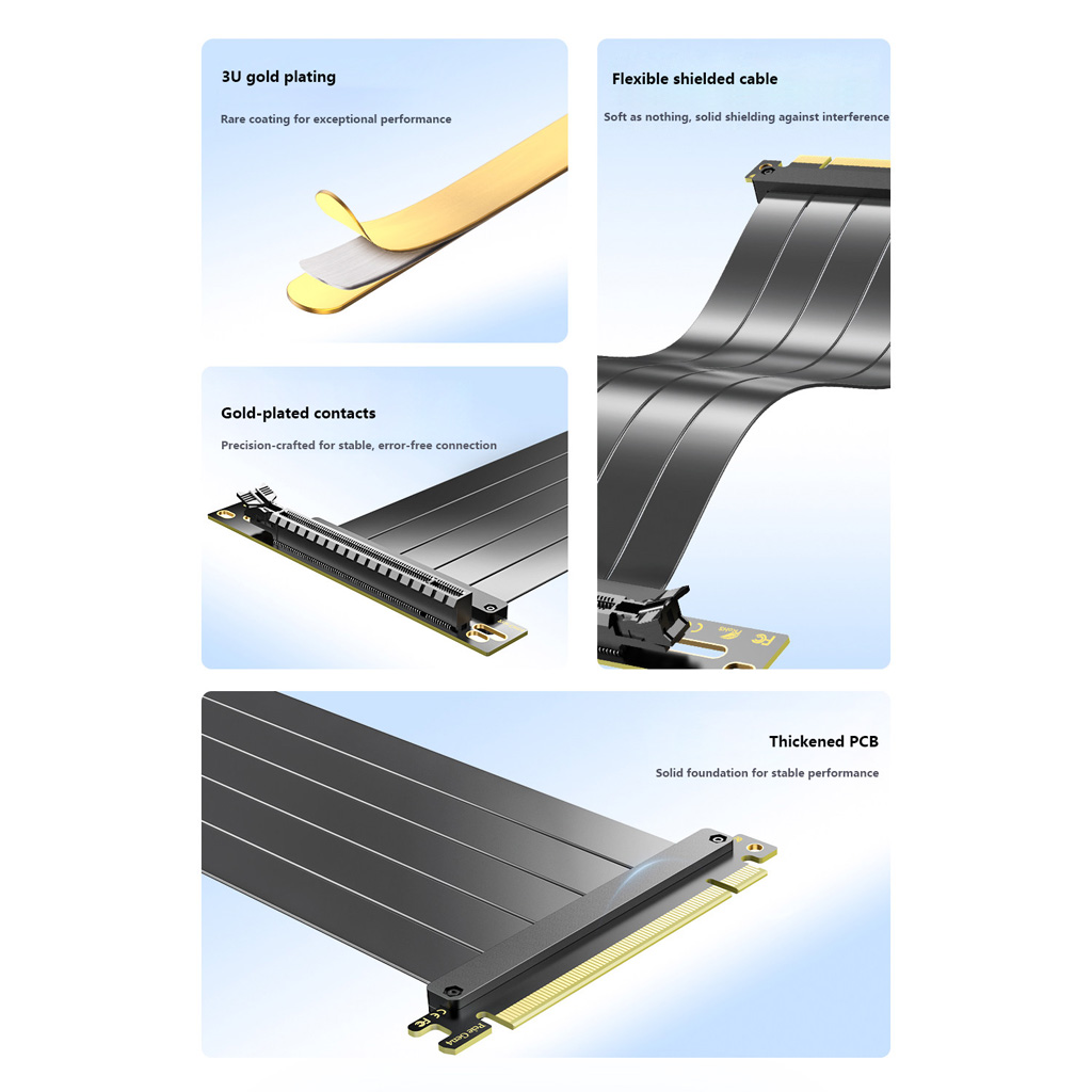 PCIe 3.0 / 4.0 X16 GPU 拡張ライザーケ - Pcie 4.0 X16 Riser Cable 90 Degree のレビューと価格