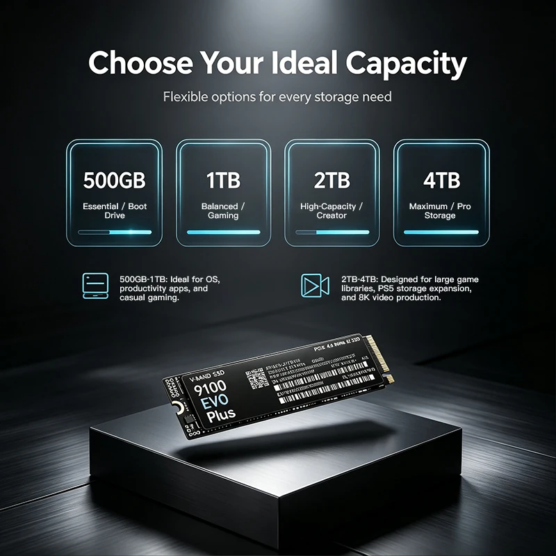 9100 EVO PLUS M.2 NVMe SSD – P - M.2 Nvme 4Tb Pcie 4.0 Ssd のレビューと価格