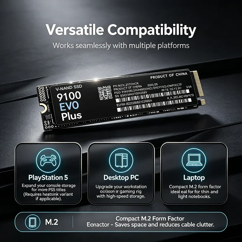 9100 EVO PLUS M.2 NVMe SSD：ゲーム - M.2 Nvme 4Tb Pcie 4.0 Ssd のレビューと価格